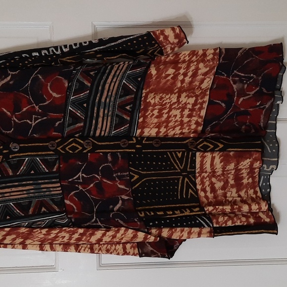 NWT JOHN MARK PARIS MULTICOLOR/MULTI-PATTERN TUNIC SZ S - Picture 3 of 16